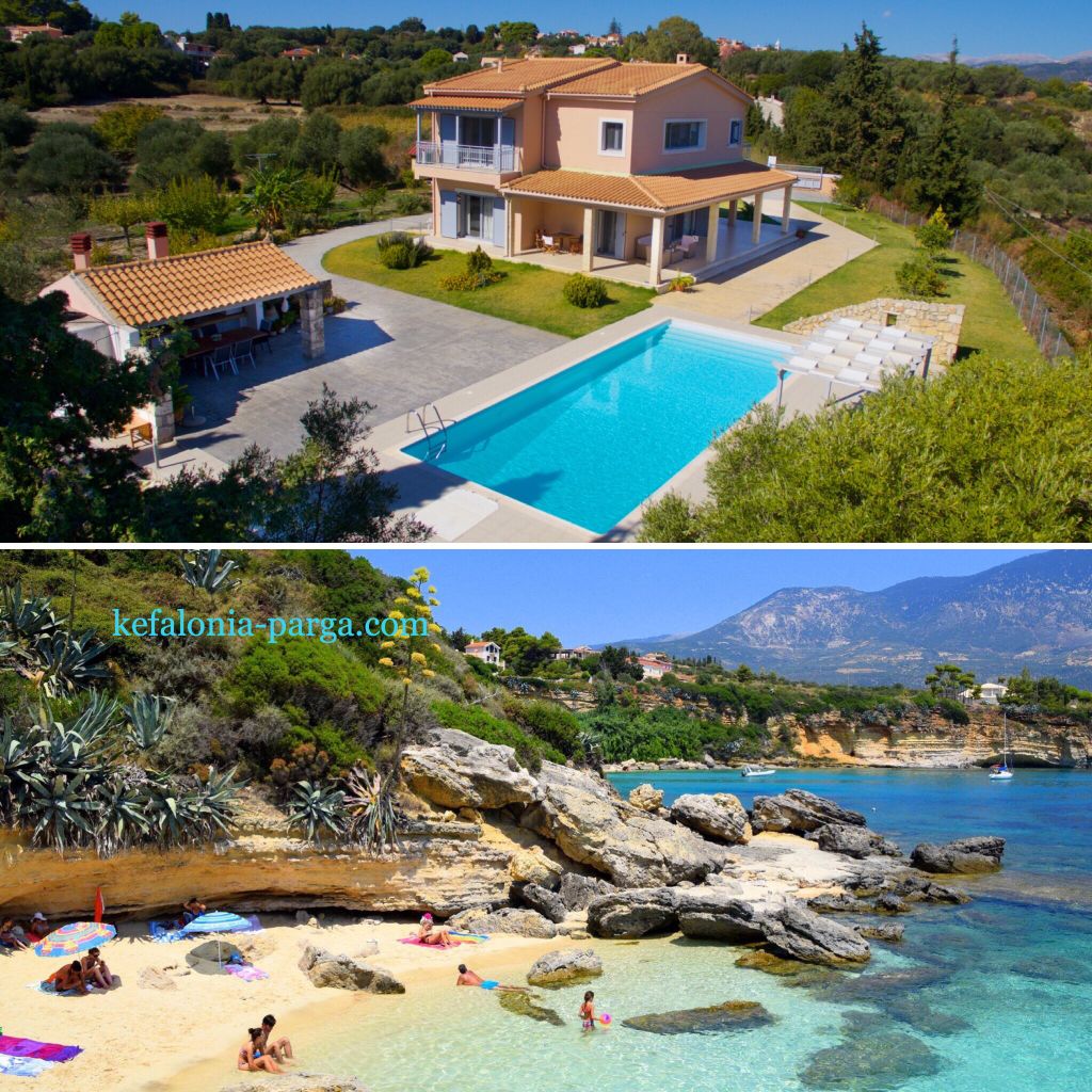 Kefalonia villas with pool: lovely 4 bedroom villa with swimming pool, Kefalonia, Greece. Kefalonia holidays.